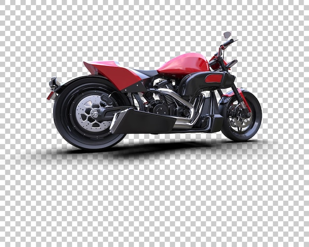 Motocicleta aislada en el fondo Ilustración de renderización 3D
