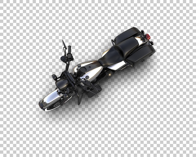 Motocicleta aislada en el fondo Ilustración de renderización 3D