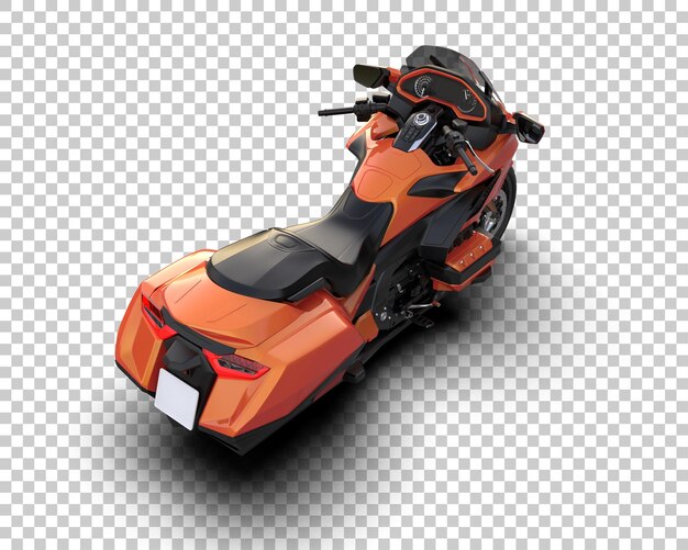 Motocicleta aislada en el fondo Ilustración de renderización 3D