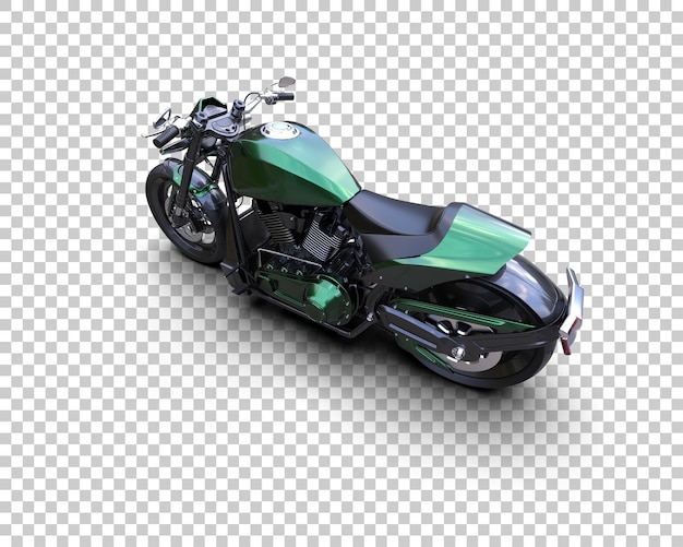 Motocicleta aislada en el fondo Ilustración de renderización 3D