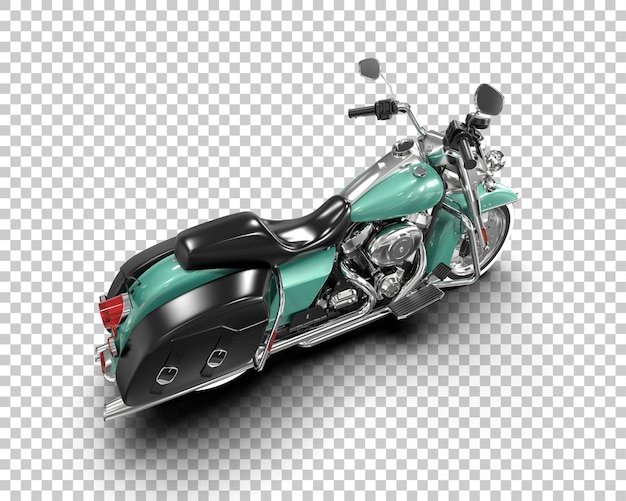 Motocicleta aislada en el fondo Ilustración de renderización 3D