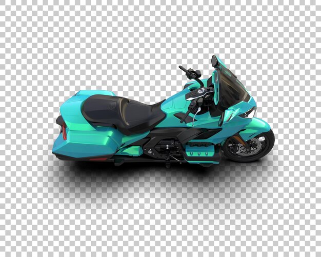 Motocicleta aislada en el fondo Ilustración de renderización 3D