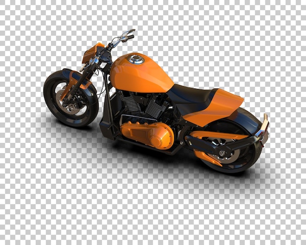 Motocicleta aislada en el fondo Ilustración de renderización 3D