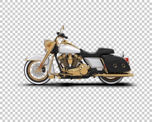 Motocicleta aislada en el fondo Ilustración de renderización 3D