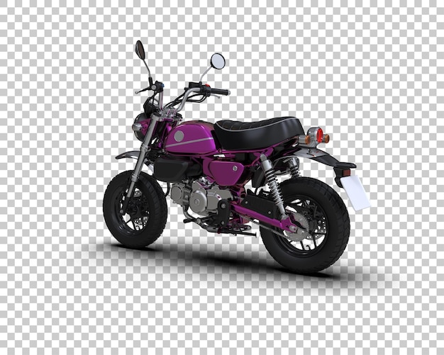 Motocicleta aislada en el fondo Ilustración de renderización 3D