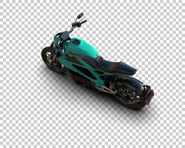 Motocicleta aislada en el fondo Ilustración de renderización 3D