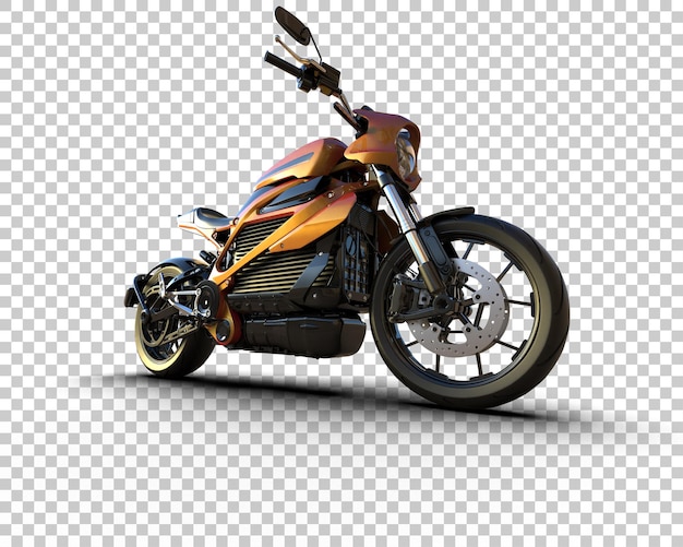 Motocicleta aislada en el fondo Ilustración de renderización 3D