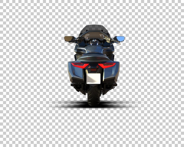 PSD motocicleta aislada en el fondo ilustración de renderización 3d