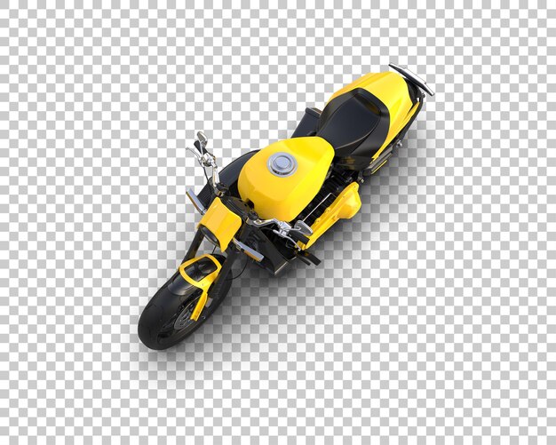Motocicleta aislada en el fondo Ilustración de renderización 3D
