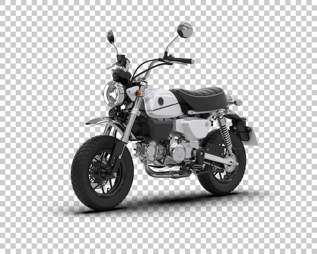 Motocicleta aislada en el fondo Ilustración de renderización 3D