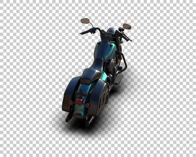Motocicleta aislada en el fondo Ilustración de renderización 3D