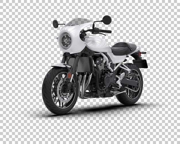 Motocicleta aislada en el fondo Ilustración de renderización 3D