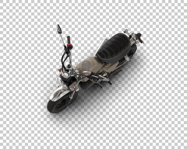 PSD motocicleta aislada en el fondo ilustración de renderización 3d