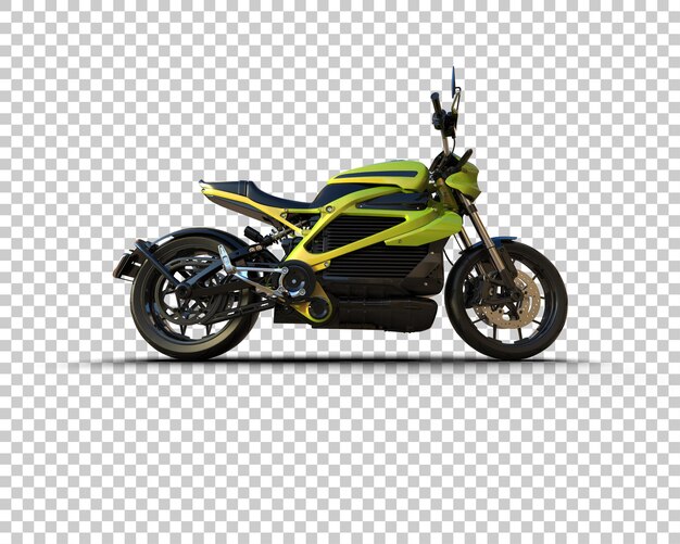 Motocicleta aislada en el fondo Ilustración de renderización 3D