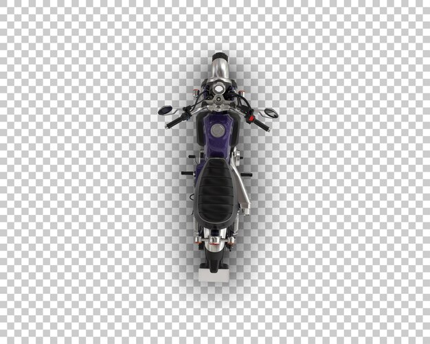 Motocicleta aislada en el fondo Ilustración de renderización 3D
