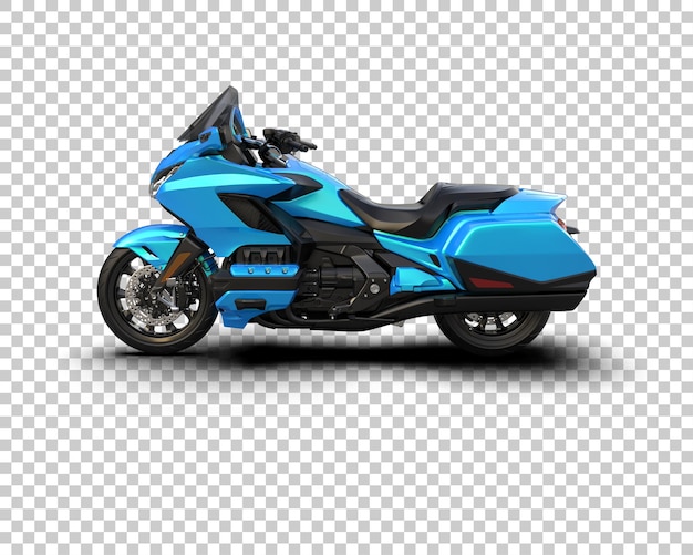 Motocicleta aislada en el fondo Ilustración de renderización 3D