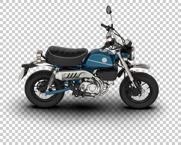 Motocicleta aislada en el fondo Ilustración de renderización 3D