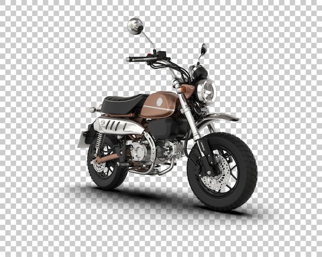 Motocicleta aislada en el fondo Ilustración de renderización 3D