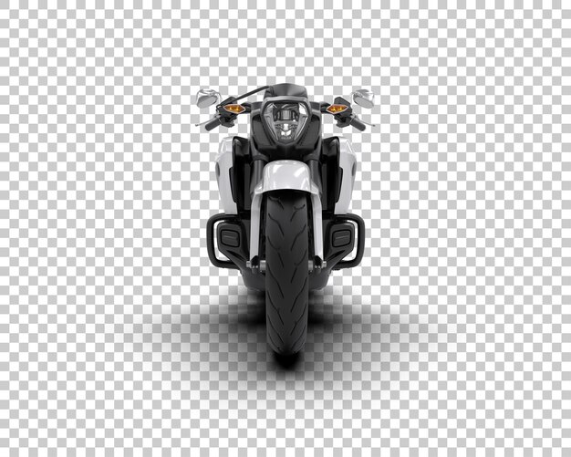 Motocicleta aislada en el fondo Ilustración de renderización 3D