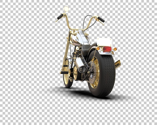 Motocicleta aislada en el fondo Ilustración de renderización 3D