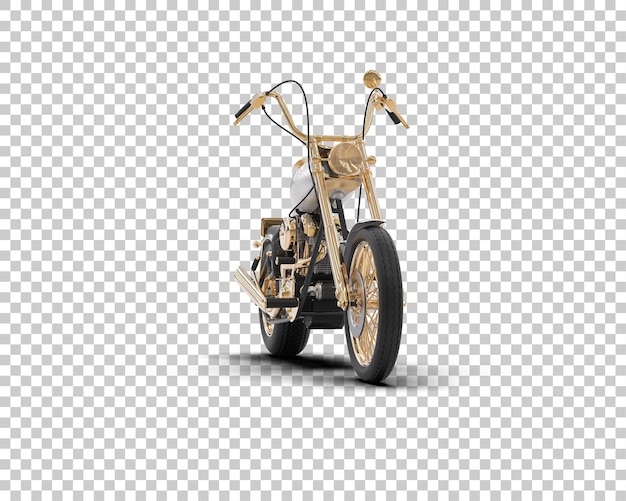 Motocicleta aislada en el fondo Ilustración de renderización 3D
