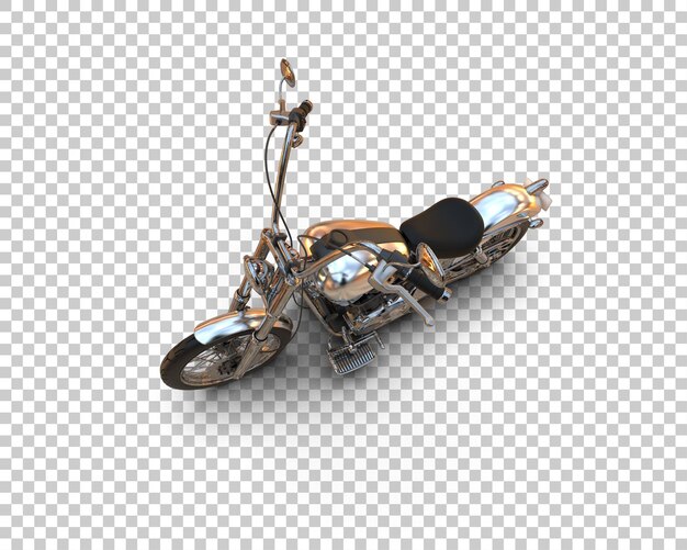 Motocicleta aislada en el fondo Ilustración de renderización 3D