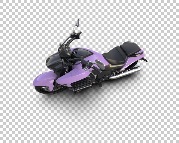 Motocicleta aislada en el fondo Ilustración de renderización 3D