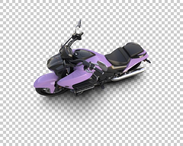 PSD motocicleta aislada en el fondo ilustración de renderización 3d