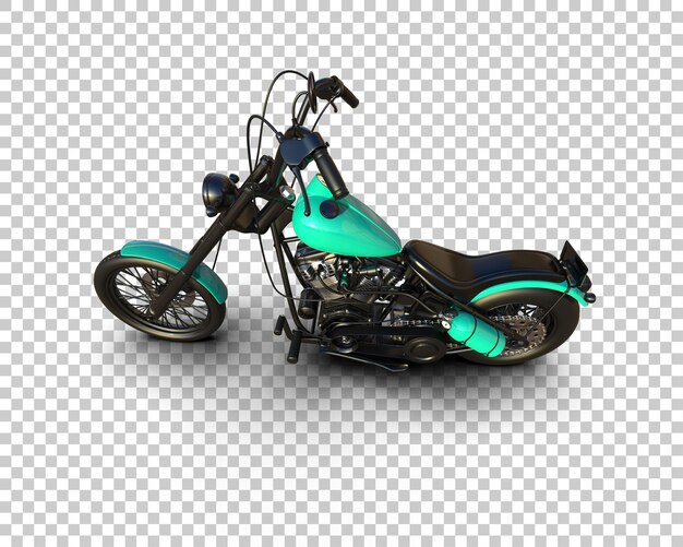 Motocicleta aislada en el fondo Ilustración de renderización 3D