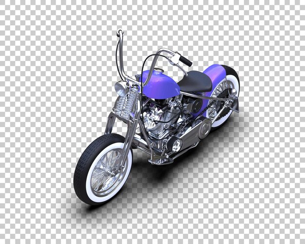 Motocicleta aislada en el fondo Ilustración de renderización 3D
