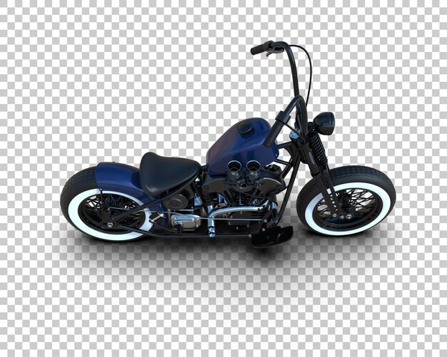 Motocicleta aislada en el fondo Ilustración de renderización 3D