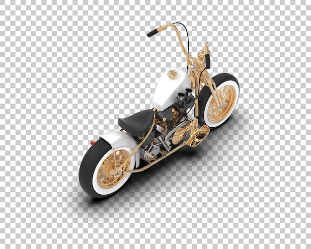 Motocicleta aislada en el fondo Ilustración de renderización 3D