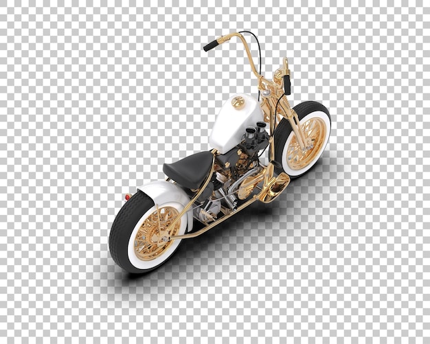 Motocicleta aislada en el fondo ilustración de renderización 3d