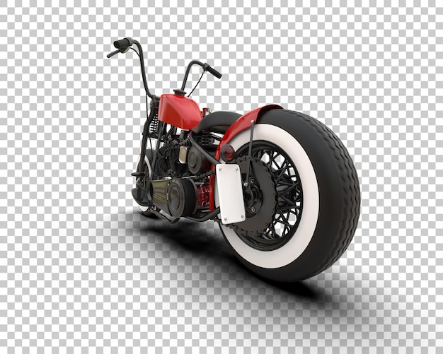 Motocicleta aislada en el fondo Ilustración de renderización 3D