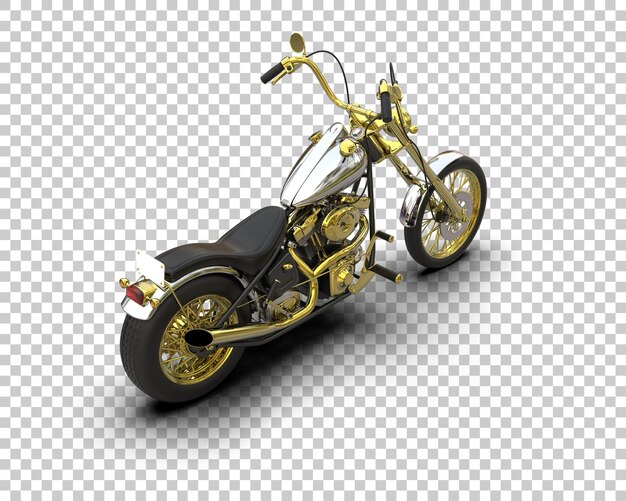 PSD motocicleta aislada en el fondo ilustración de renderización 3d