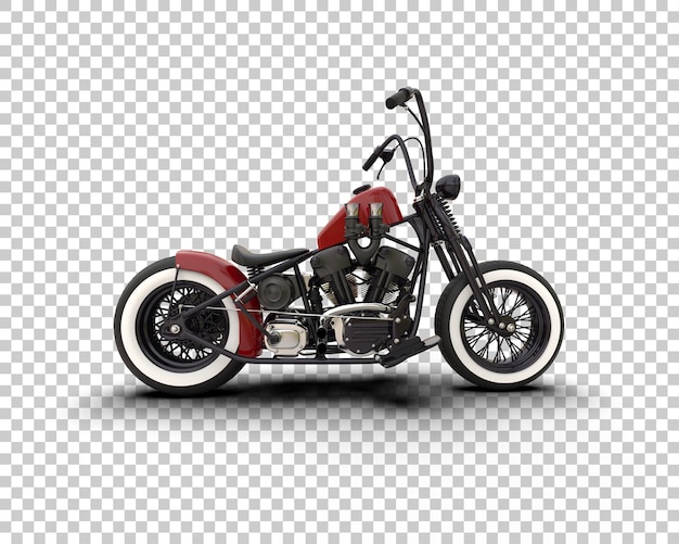 Motocicleta aislada en el fondo Ilustración de renderización 3D