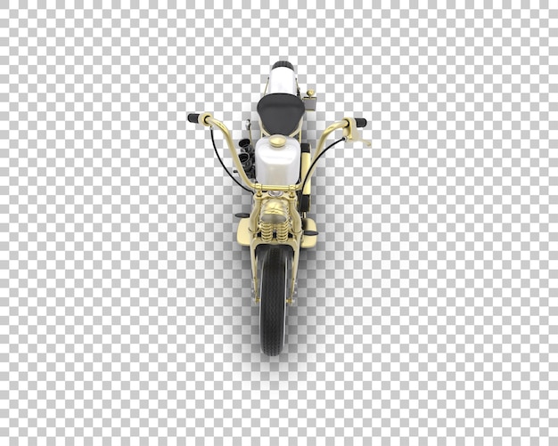 Motocicleta aislada en el fondo Ilustración de renderización 3D