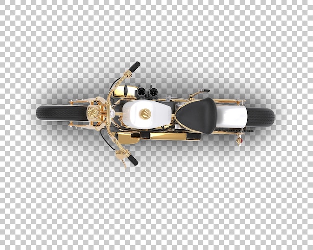 Motocicleta aislada en el fondo Ilustración de renderización 3D