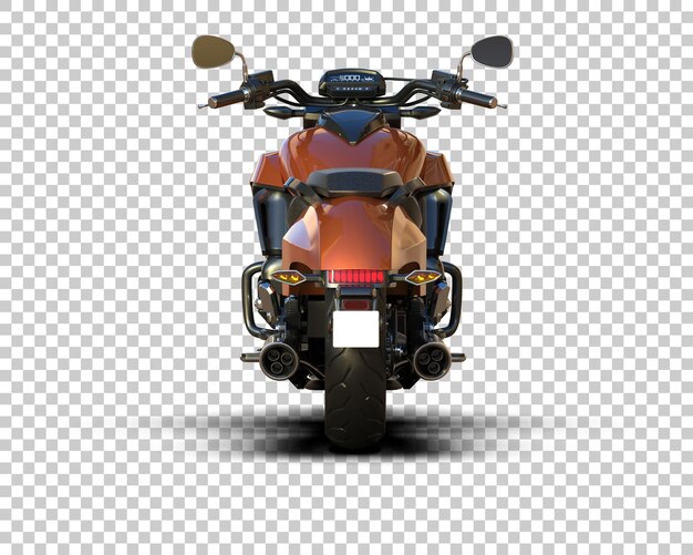 Motocicleta aislada en el fondo Ilustración de renderización 3D