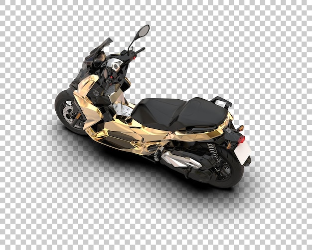 Motocicleta aislada en el fondo Ilustración de renderización 3D