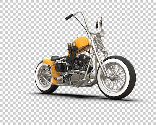 Motocicleta aislada en el fondo Ilustración de renderización 3D
