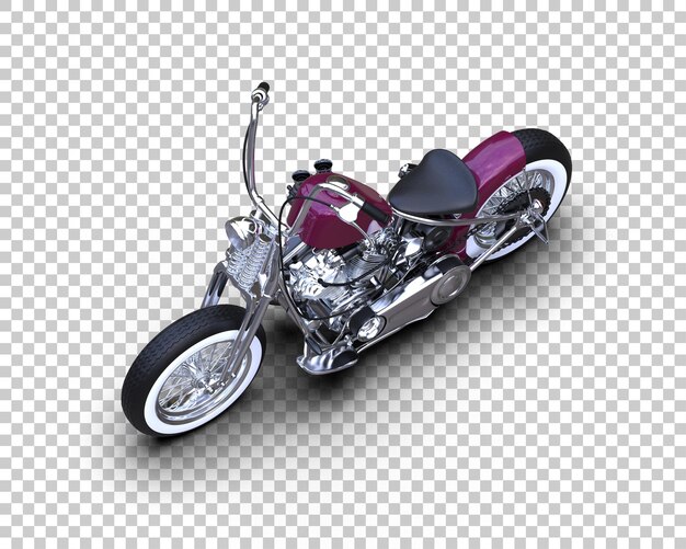 Motocicleta aislada en el fondo Ilustración de renderización 3D
