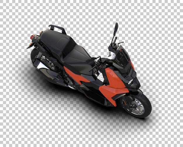 Motocicleta aislada en el fondo Ilustración de renderización 3D