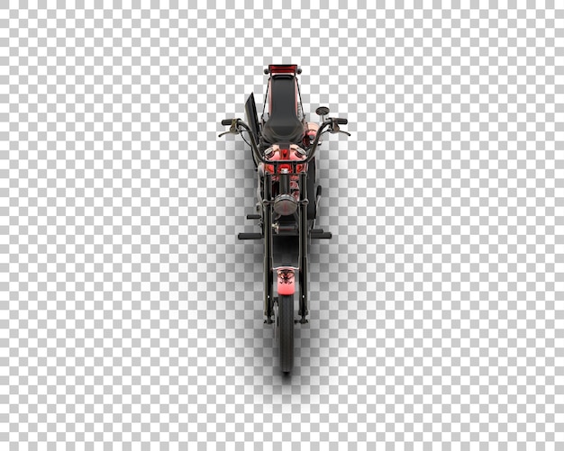 Motocicleta aislada en el fondo Ilustración de renderización 3D