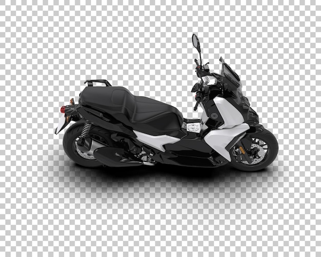 Motocicleta aislada en el fondo Ilustración de renderización 3D