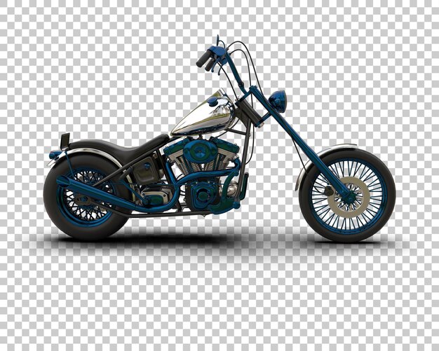 Motocicleta aislada en el fondo Ilustración de renderización 3D