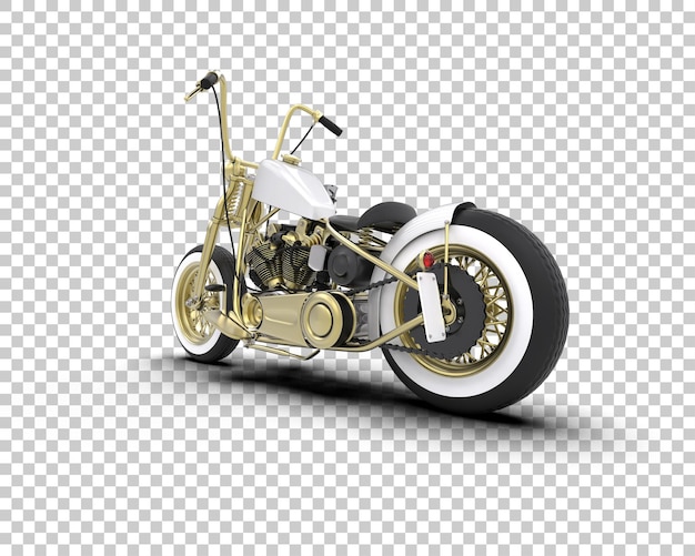 Motocicleta aislada en el fondo Ilustración de renderización 3D
