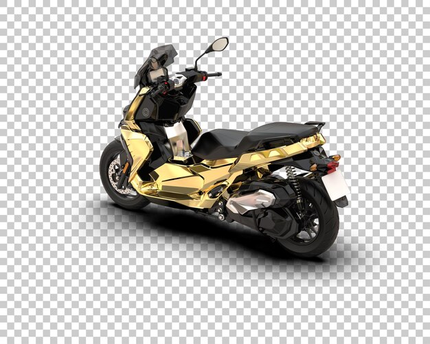 Motocicleta aislada en el fondo Ilustración de renderización 3D