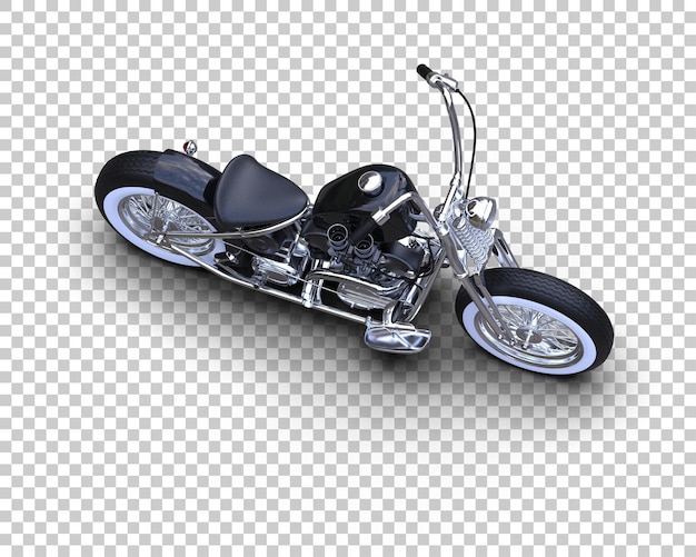 Motocicleta aislada en el fondo Ilustración de renderización 3D