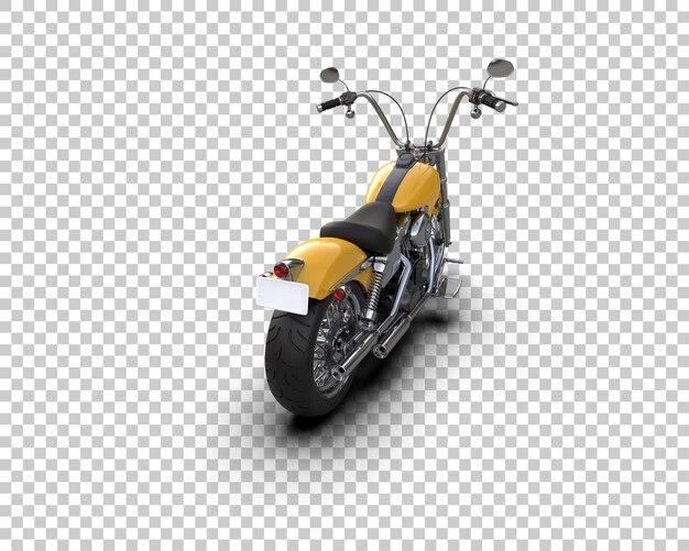Motocicleta aislada en el fondo Ilustración de renderización 3D